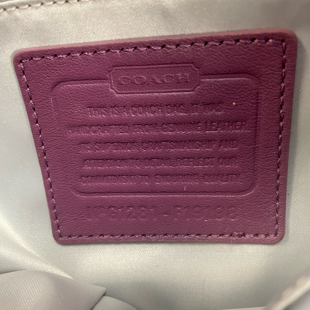 Purple coach purse.